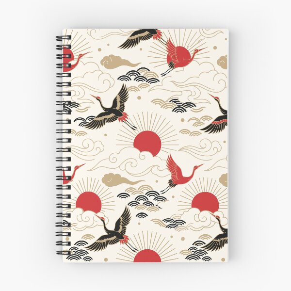 Item preview, Traditional Japanese Flying Cranes and Rising Sun Pattern designed and sold by artistastshirt.