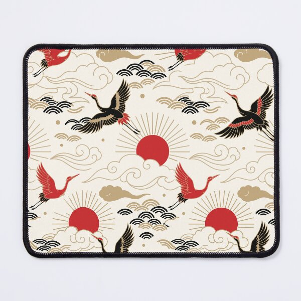 Item preview, Traditional Japanese Flying Cranes and Rising Sun Pattern designed and sold by artistastshirt.