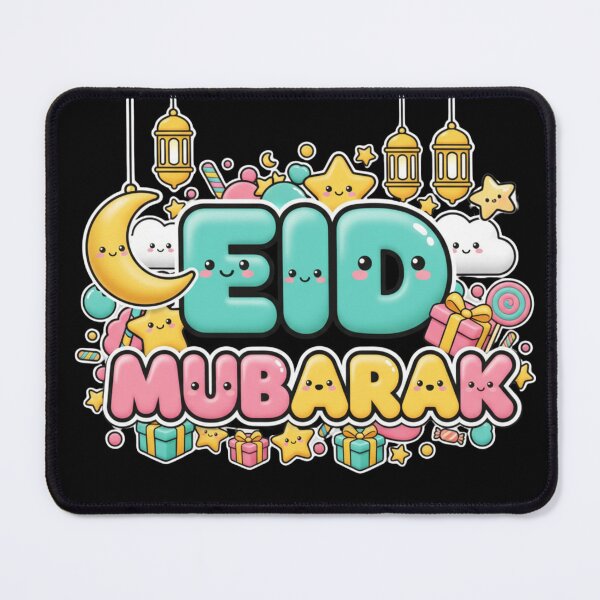Item preview, Kawaii Eid Mubarak Design | Cute Islamic Festival Illustration designed and sold by D-Islamic.