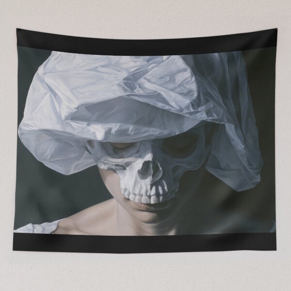 Item preview, Veiled Memento Mori Skull Portrait designed and sold by Shannon Hilson.