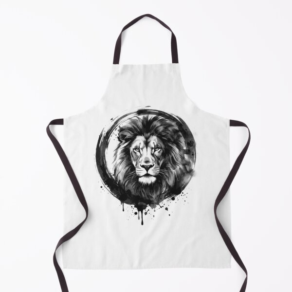 Item preview, Leo Zodiac Lion Moody Ink Wash Art Astrology Poster Design designed and sold by Osmose-Studio ⭐⭐⭐⭐⭐.