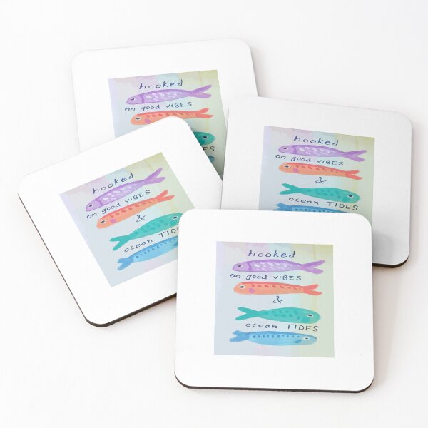 Item preview, Hooked on good vibes & Ocean TIDES designed and sold by TuhinaArya.