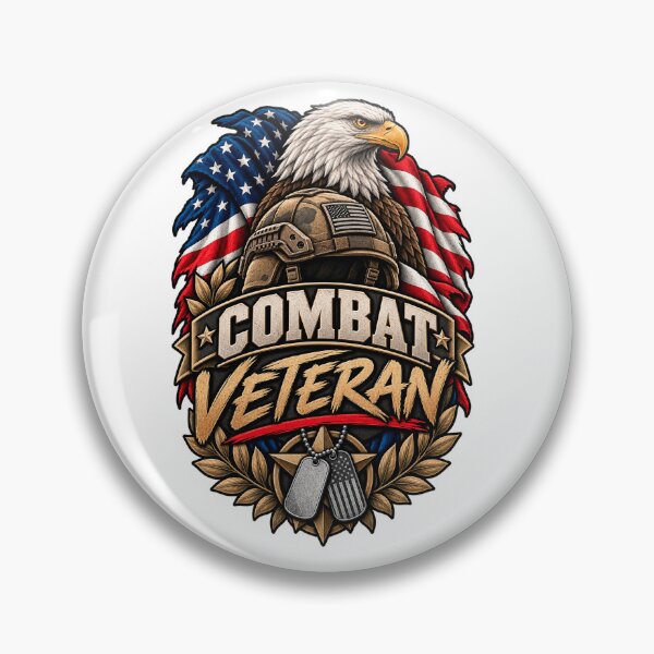 Item preview, Combat Veteran American Eagle Flag Design designed and sold by Worn With Honor.