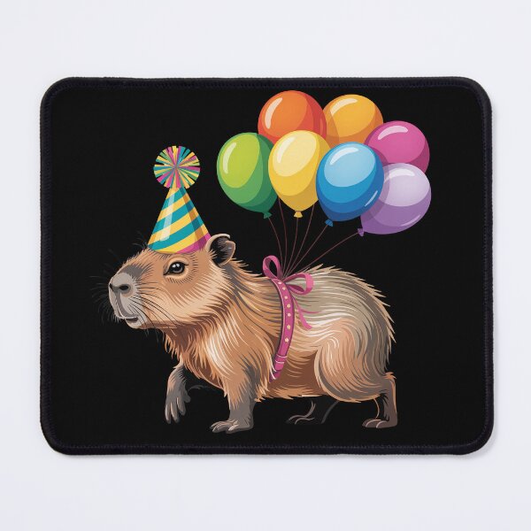 Item preview, Capybara with Balloons and Party Hat designed and sold by jkrphoto.