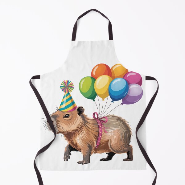 Item preview, Capybara with Balloons and Party Hat designed and sold by jkrphoto.