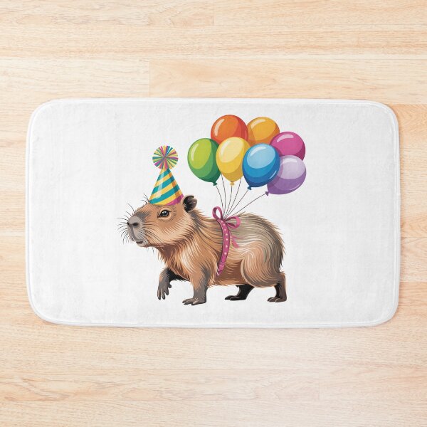Item preview, Capybara with Balloons and Party Hat designed and sold by jkrphoto.