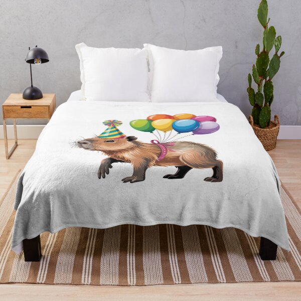 Item preview, Capybara with Balloons and Party Hat designed and sold by jkrphoto.