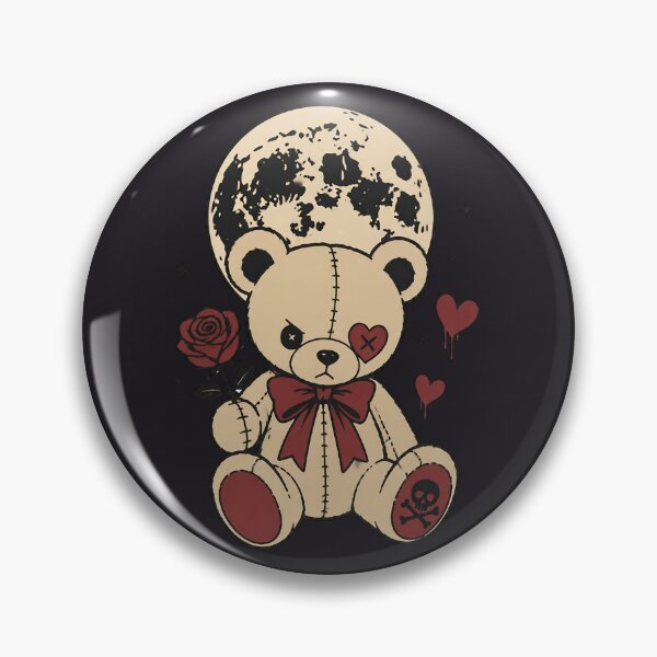 Item preview, Cute Gothic Teddy Bear Under a Full Moon designed and sold by MusesWhispers.