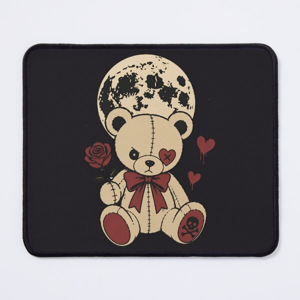 Item preview, Cute Gothic Teddy Bear Under a Full Moon designed and sold by MusesWhispers.