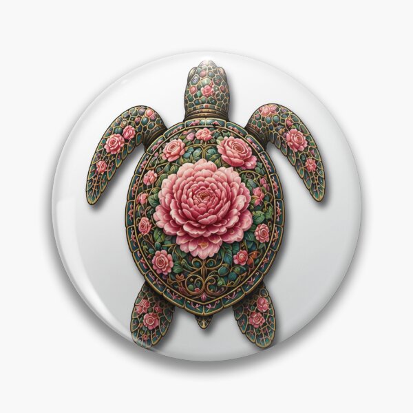 Item preview, Flower Sea Turtle | Ocean Flower Bloom Art Collection designed and sold by Zaru Art Studio.
