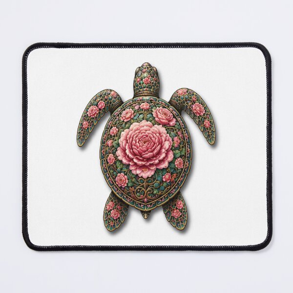 Item preview, Flower Sea Turtle | Ocean Flower Bloom Art Collection designed and sold by Zaru Art Studio.