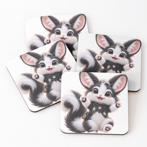 Item preview, Cosmic Paws | Cute Black & White Fantasy Creature designed and sold by Zosera.