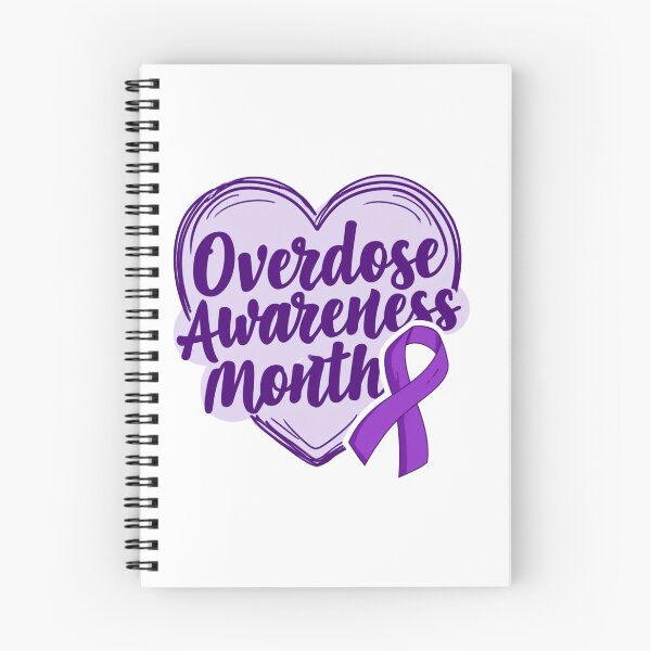 Item preview, Overdose Awareness Month Purple Ribbon Heart – Addiction Awareness & Recovery designed and sold by AceEye.