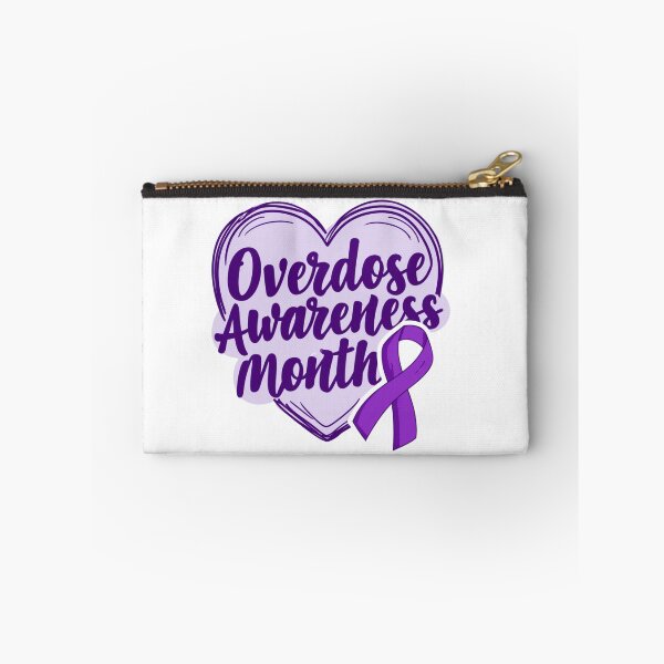 Item preview, Overdose Awareness Month Purple Ribbon Heart – Addiction Awareness & Recovery designed and sold by AceEye.
