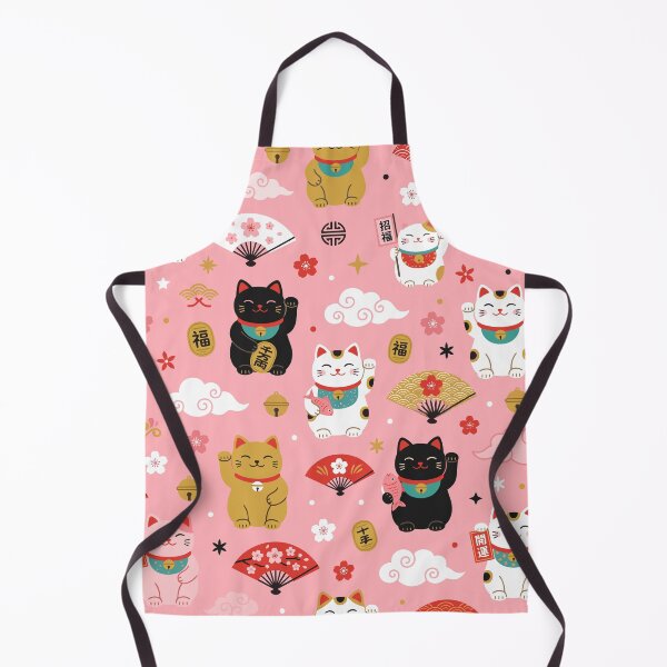 Item preview, Kawaii Pink Maneki Neko Japanese Lucky Cat Pattern designed and sold by artistastshirt.