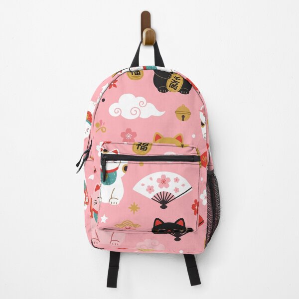 Item preview, Kawaii Pink Maneki Neko Japanese Lucky Cat Pattern designed and sold by artistastshirt.