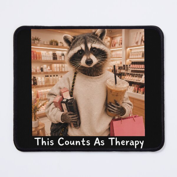 Item preview, This Counts As Therapy Meme Mental Health Funny Shopping Iced Coffee Lover designed and sold by VGAfanatic.