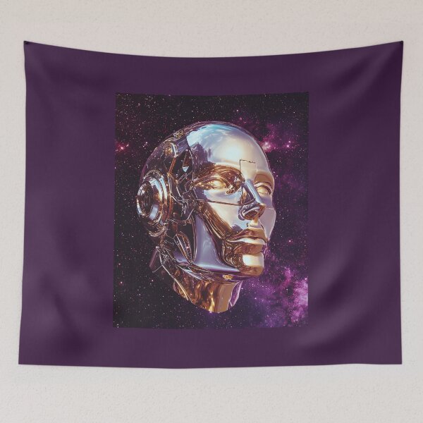 Item preview, 3d Render Of Chrome Android Face, Warm designed and sold by Checho30.