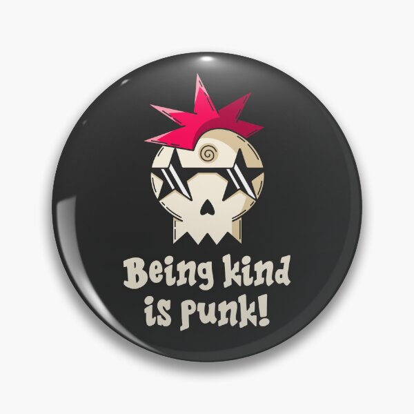 Item preview, Being Kind Is Punk | Art With Quote and Skull | Gift for Young People and Rockers designed and sold by BuenoStudio.