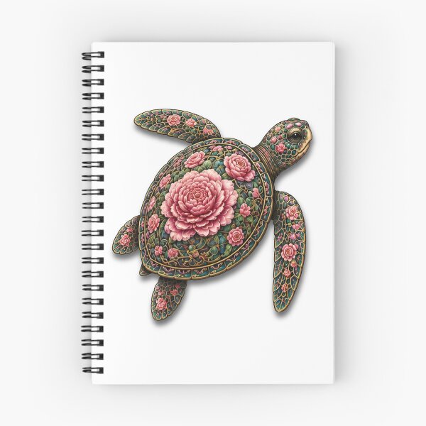 Item preview, Swimming Flower Sea Turtle | Ocean Flower Bloom Art Collection designed and sold by Zaru Art Studio.