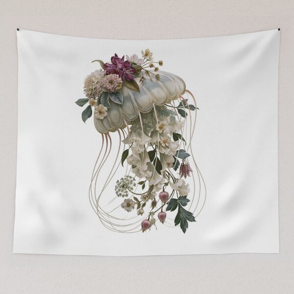 Item preview, Vintage Botanical Jellyfish designed and sold by Helenaphotoart.