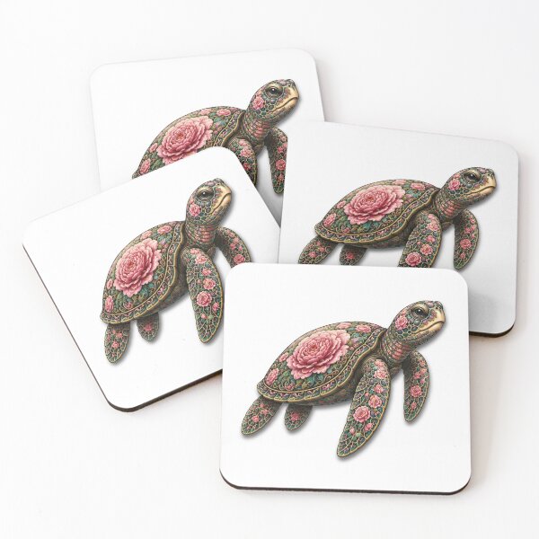 Item preview, Flower Shell Turtle | Ocean Flower Bloom Art Collection designed and sold by Zaru Art Studio.