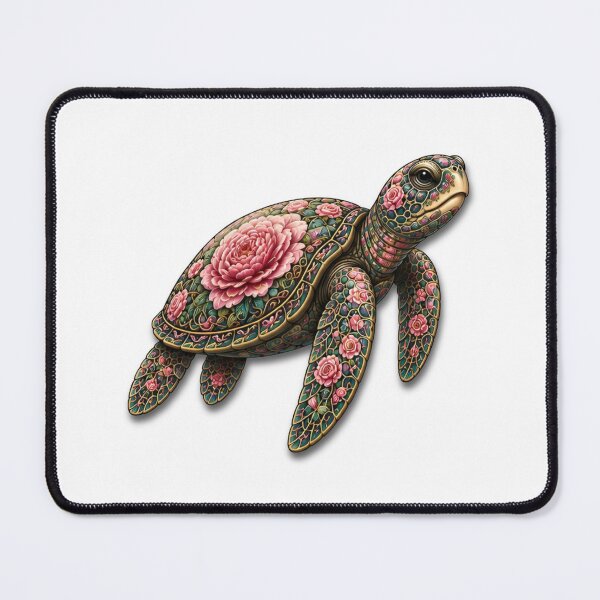 Item preview, Flower Shell Turtle | Ocean Flower Bloom Art Collection designed and sold by Zaru Art Studio.