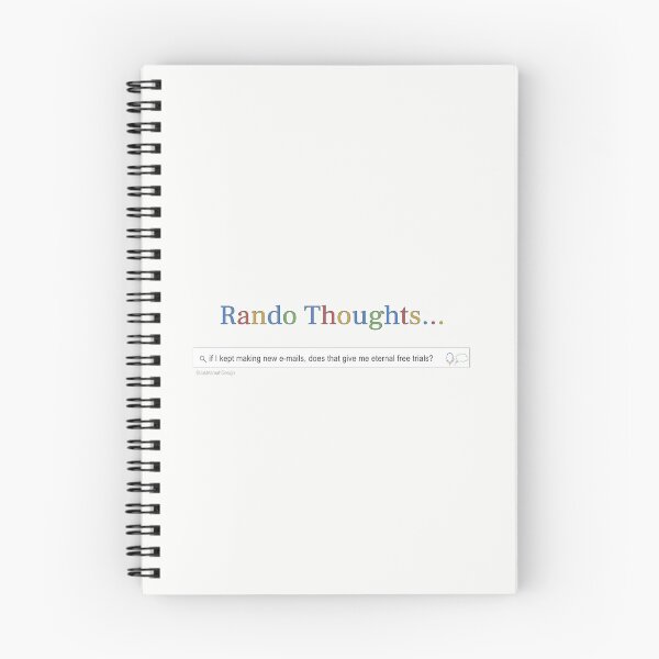 Item preview, Random Thoughts: Free Trials designed and sold by JustAsmahDesign.