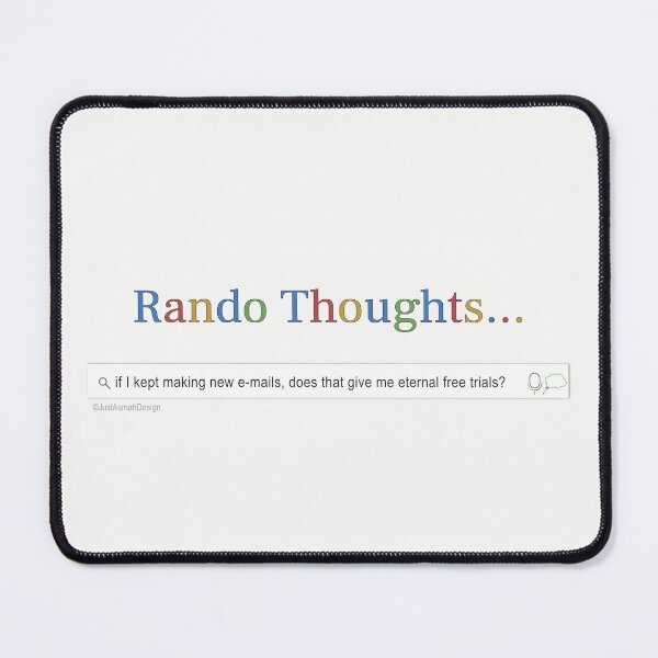 Item preview, Random Thoughts: Free Trials designed and sold by JustAsmahDesign.