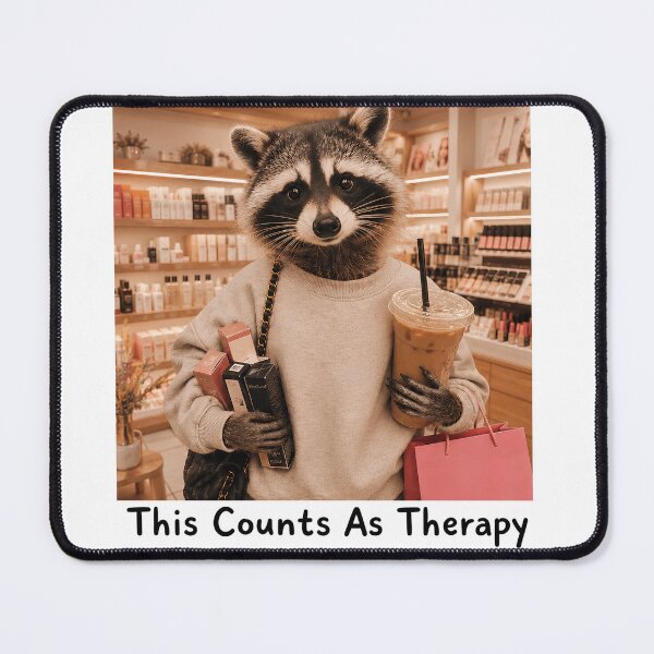 Item preview, This Counts As Therapy Meme Mental Health Funny Shopping Iced Coffee Lover designed and sold by VGAfanatic.