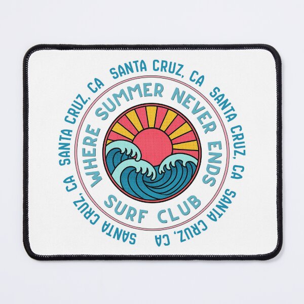 Item preview, Santa Cruz CA Surf Club Retro Sunset Wave Badge Design designed and sold by DonnaRaine.
