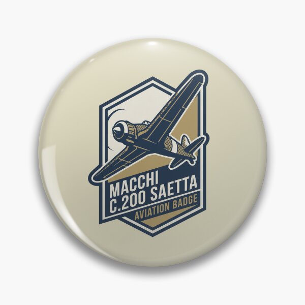 Item preview, Macchi C.200 Saetta Italian Fighter Aviation Badge Art designed and sold by KiwiRider.
