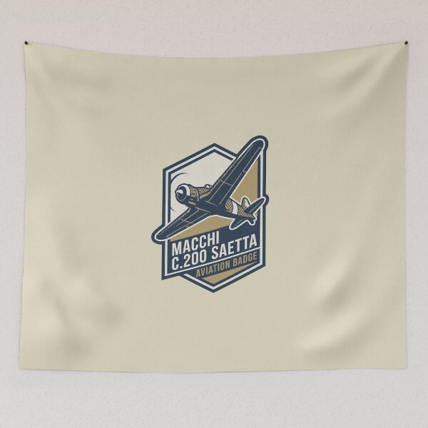 Item preview, Macchi C.200 Saetta Italian Fighter Aviation Badge Art designed and sold by KiwiRider.