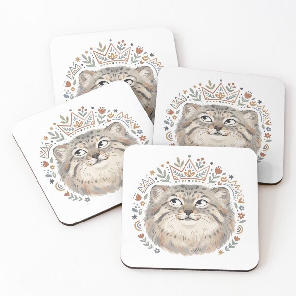 Item preview, Happy Pallas Cat (Manul) | Maximum Floof Cute Wild Cat Design designed and sold by HelgaCraftery.