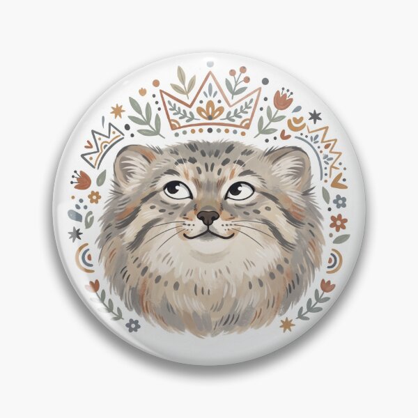 Item preview, Happy Pallas Cat (Manul) | Maximum Floof Cute Wild Cat Design designed and sold by HelgaCraftery.