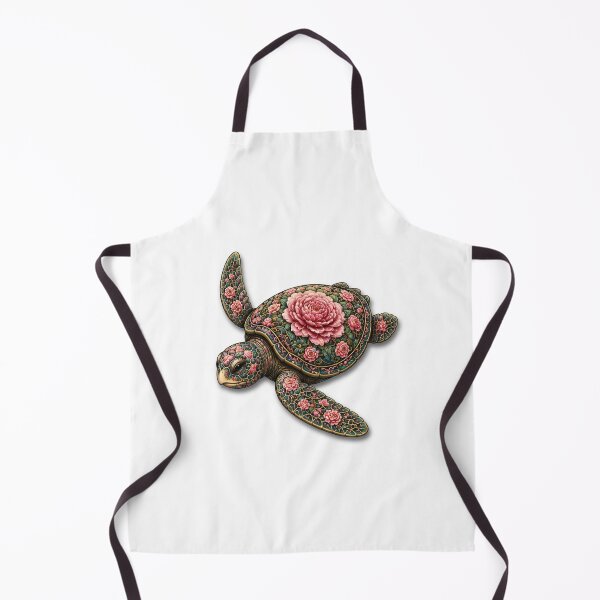 Item preview, Floral Sea Turtle Swimming | Ocean Flower Bloom Art Collection designed and sold by Zaru Art Studio.