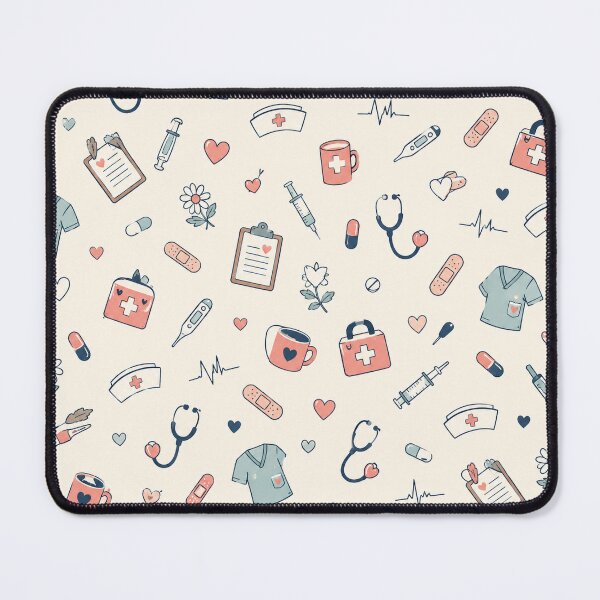 Item preview, Nurse Stethoscope Scrubs Medical Care Pattern Graphic Tee designed and sold by TM DESIGNS AND MORE.
