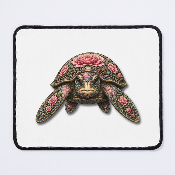 Item preview, Floral Turtle | Ocean Flower Bloom Art Collection designed and sold by Zaru Art Studio.