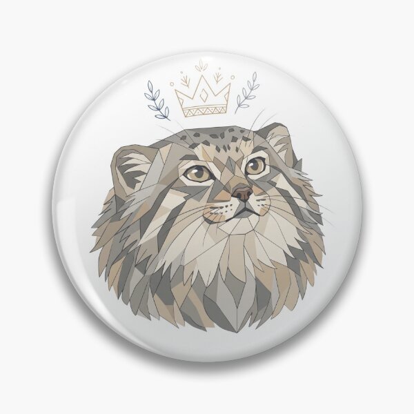 Item preview, Geometric King Manul | Royal Pallas Cat Low Poly Design designed and sold by HelgaCraftery.