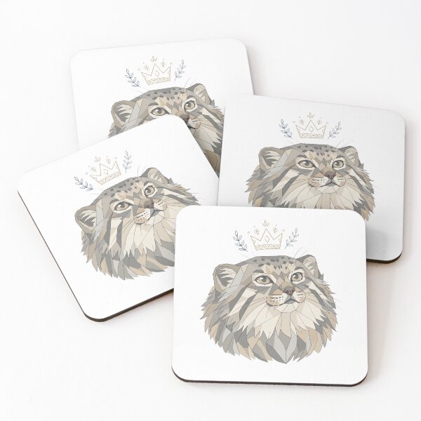 Item preview, Geometric King Manul | Royal Pallas Cat Low Poly Design designed and sold by HelgaCraftery.