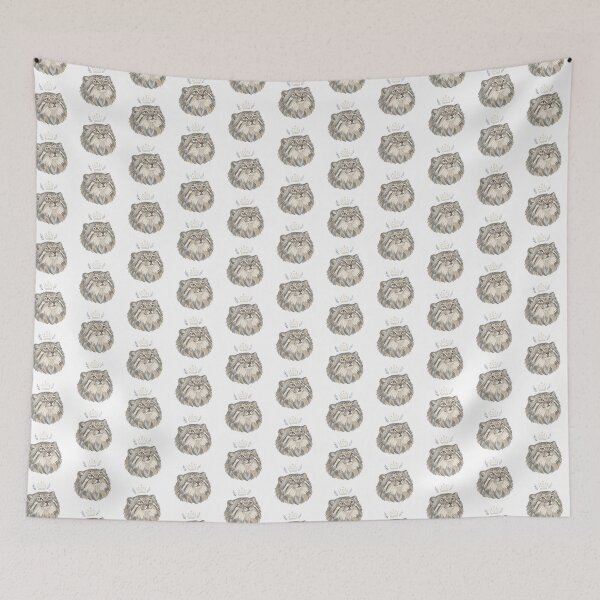 Item preview, Geometric King Manul | Royal Pallas Cat Low Poly Design designed and sold by HelgaCraftery.