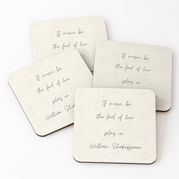 Item preview, "If music be the food of love play on" - William Shakespeare designed and sold by foxgloveart357.