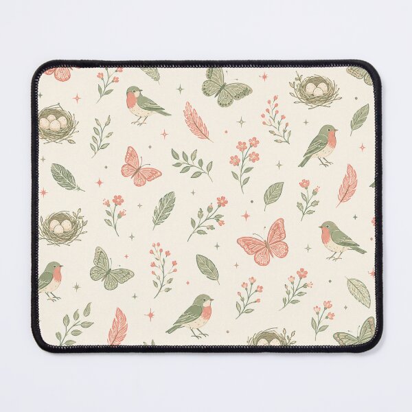 Item preview, Bird Butterfly Wildflower Nature Botanical Pattern Graphic Tee designed and sold by TM DESIGNS AND MORE.