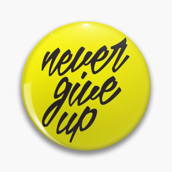 Item preview, Never Give Up Dark Cursive Calligraphy Motivational Sticker designed and sold by Scro-Ciob-Shop.
