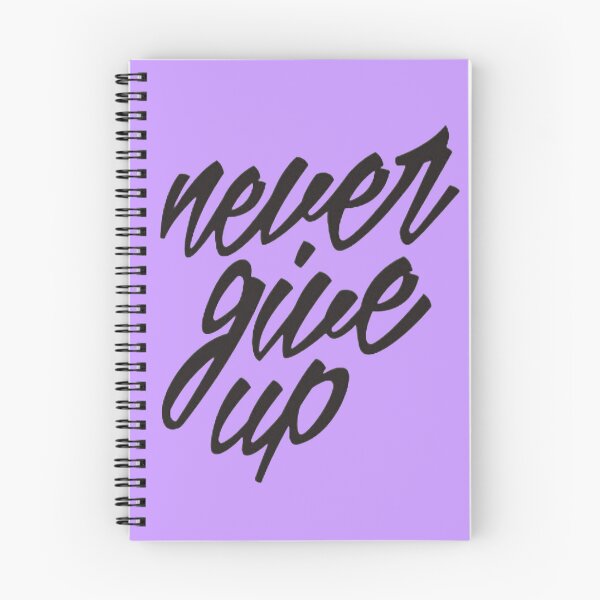 Item preview, Never Give Up Dark Cursive Calligraphy Motivational Sticker designed and sold by Scro-Ciob-Shop.
