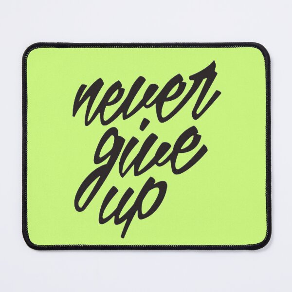 Item preview, Never Give Up Dark Cursive Calligraphy Motivational Sticker designed and sold by Scro-Ciob-Shop.