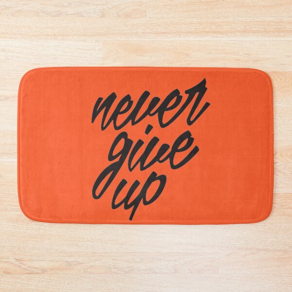 Item preview, Never Give Up Dark Cursive Calligraphy Motivational Sticker designed and sold by Scro-Ciob-Shop.