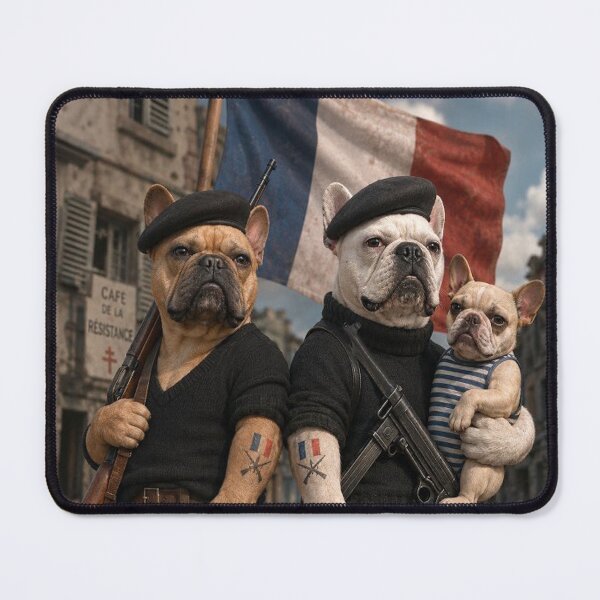 Item preview, French Bulldogs ‘Resistance’ designed and sold by SmARTNiki.