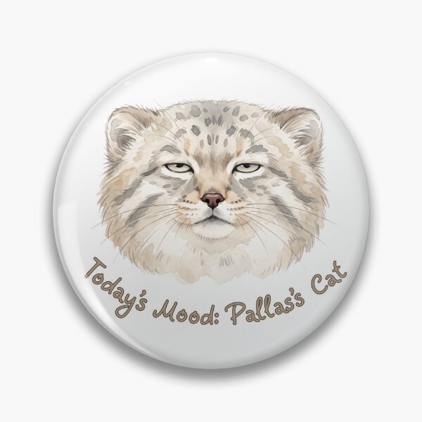 Item preview, Today's Mood: Pallas's Cat | Funny Grumpy Manul Meme Design designed and sold by HelgaCraftery.