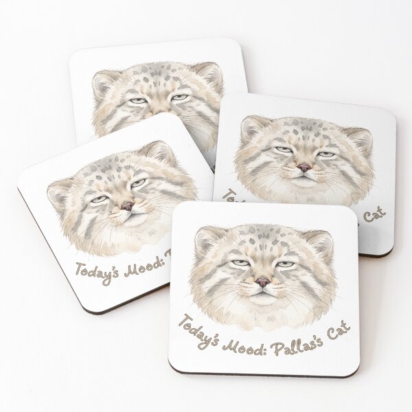 Item preview, Today's Mood: Pallas's Cat | Funny Grumpy Manul Meme Design designed and sold by HelgaCraftery.